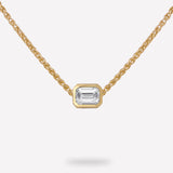 DIAMOND SOLITAIRE BEZEL SLIDE PENDANT