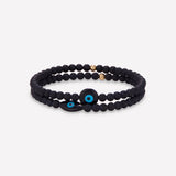 THOR ONYX EVIL EYE BRACELET 4MM