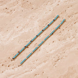 TURQUOISE AND DIAMOND OR SAPPHIRE TENNIS BRACELET