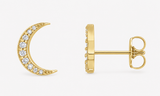 CRESCENT MOON DIAMOND EARRING