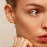 BIG FOUR STONE GRADUATED DIAMOND BAR EARRING