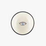 Orange Evil Eye Ceramic Bowl