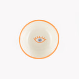 Orange Evil Eye Ceramic Bowl