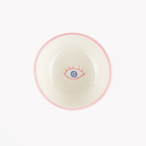 Pink Evil Eye Ceramic Bowl