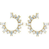 HALF MOON DIAMOND EARRINGS