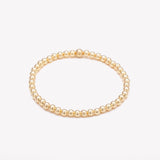 Yellow gold beaded bracelet for women
