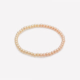 Two tone Rose gold and yellow gold beaded bracelet for women
