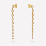 GRADUATED DIAMOND DANGLE EARRING