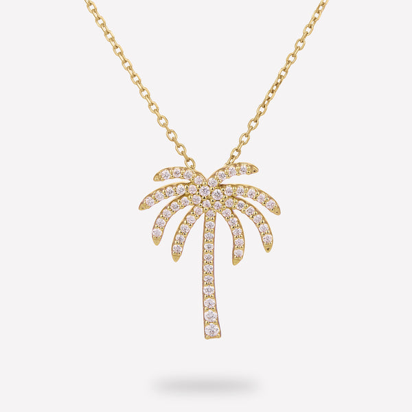 PALM TREE DIAMOND NECKLACE