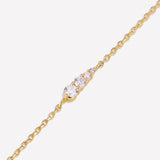 THREE STONE GRADUATED DIAMOND BAR BRACELET