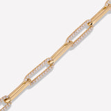 DIAMOND AND GOLD LINK BRACELET