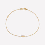 THREE STONE GRADUATED DIAMOND BAR BRACELET