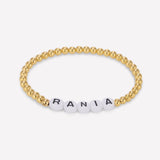 NOOR NAME YELLOW GOLD BRACELET 4MM (CHILD)