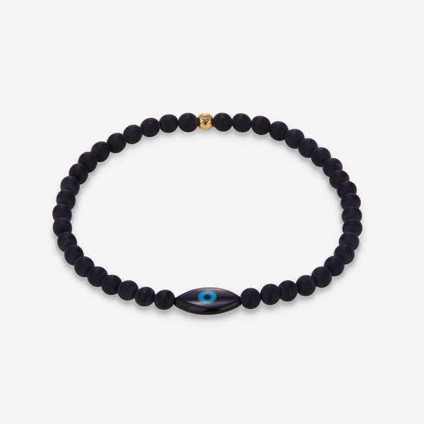 THANOS ONYX EVIL EYE BRACELET 4MM