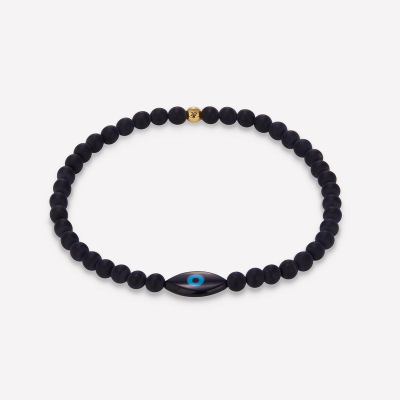 THANOS ONYX EVIL EYE BRACELET 4MM