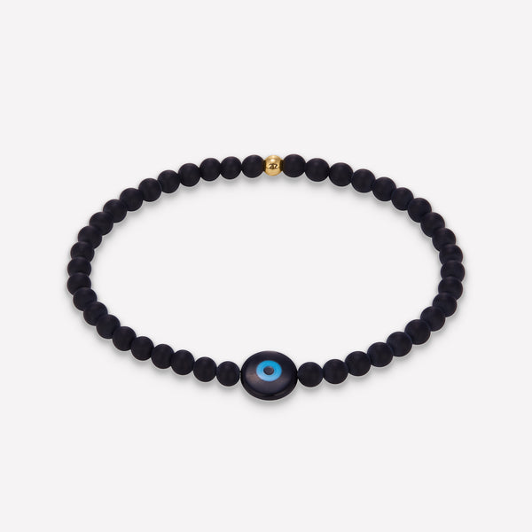 THANOS ONYX EVIL EYE BRACELET 4MM