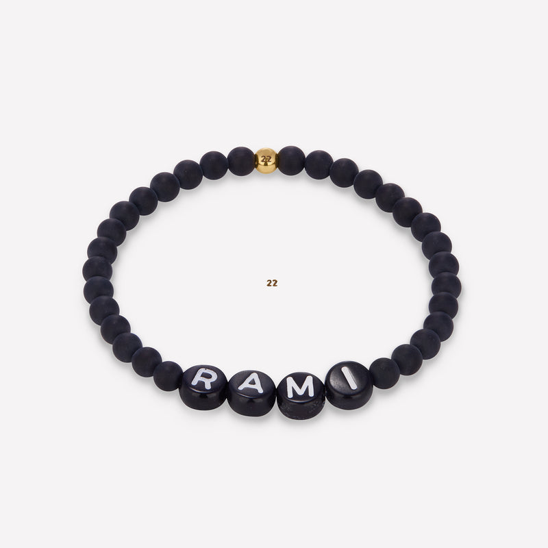 MINI ONYX NAME BRACELET 4MM (CHILD)