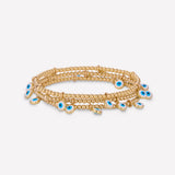 Tiny Rania Evil Eye Bracelet White