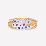 NOOR NAME YELLOW GOLD BRACELET 4MM (CHILD)