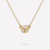 THREE STONES MARQUISE DIAMOND NECKLACE