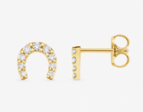 HORSE SHOE  DIAMOND EARRING