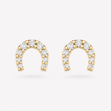HORSE SHOE  DIAMOND EARRING