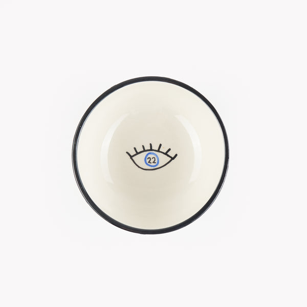 Black Evil Eye Ceramic Bowl