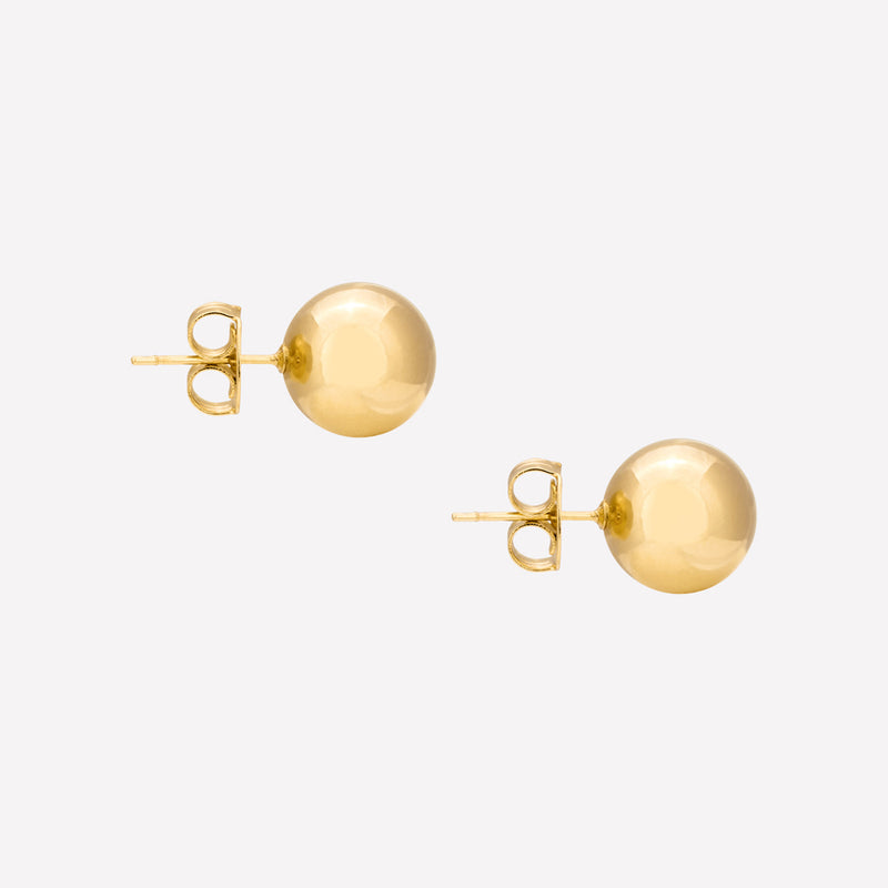 Gold ball ear dangler | Dangle earrings | Gold earrings | Sterling silver |  E857 | Gold bridal earrings, Gold earrings dangle, Bridal earrings