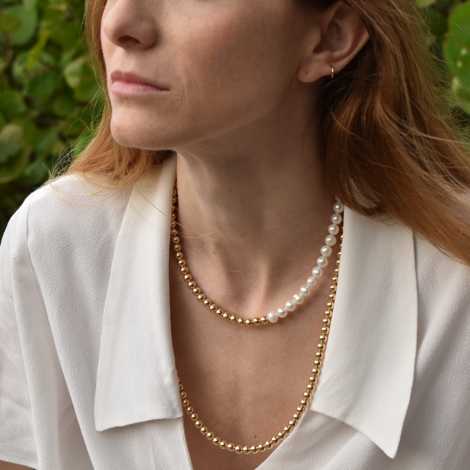 glow knit/gold メゾンドドルチェ Goldtone Crinkle Pendant Necklace | Chico's