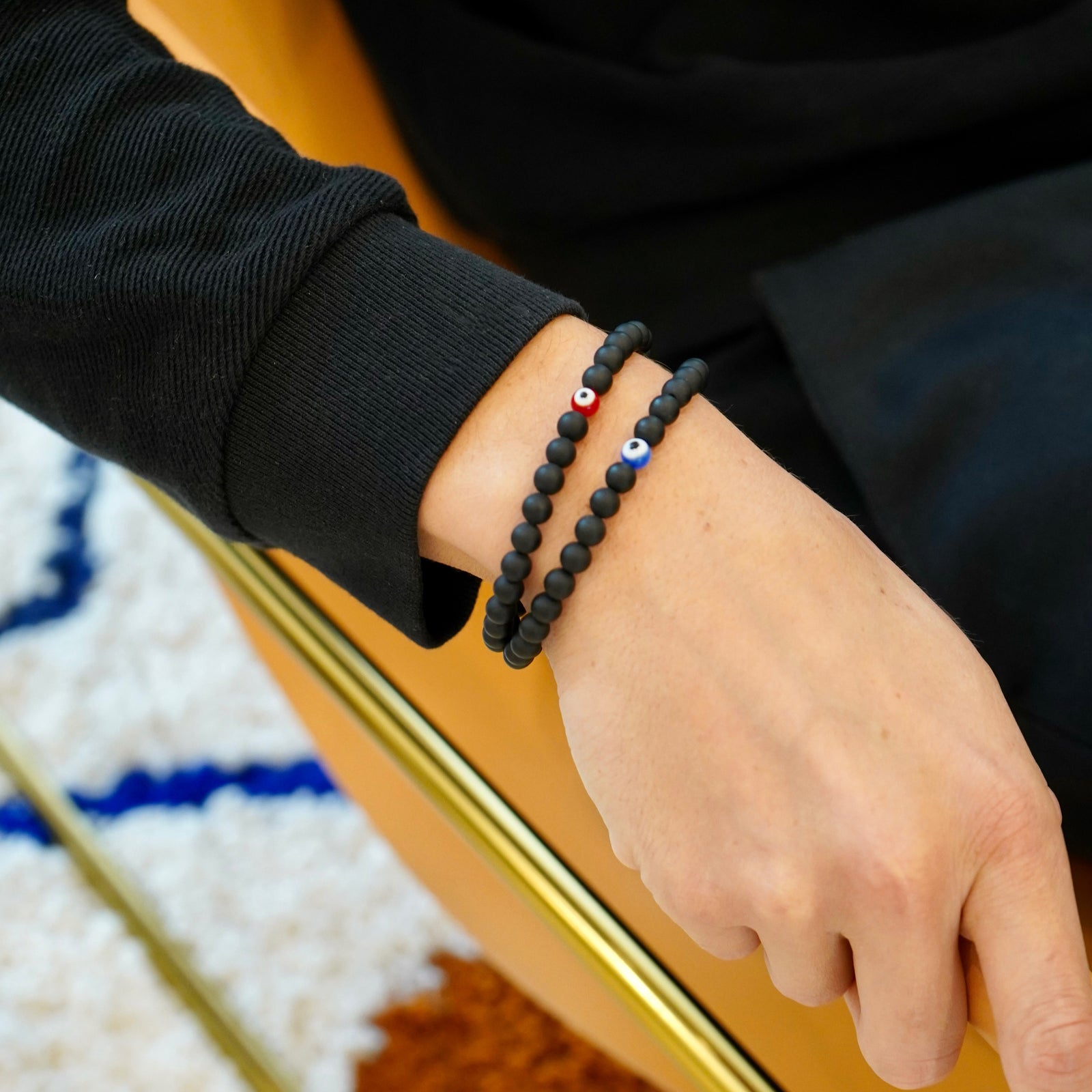 【AEKKI】Winner Onyx Natural Stone Bracelet (約6mm) AEKKI】Winner Onyx Natural Stone Bracelet (約6mm) (AEKKI