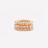 Two tone Rose gold and yellow gold ring stack for women