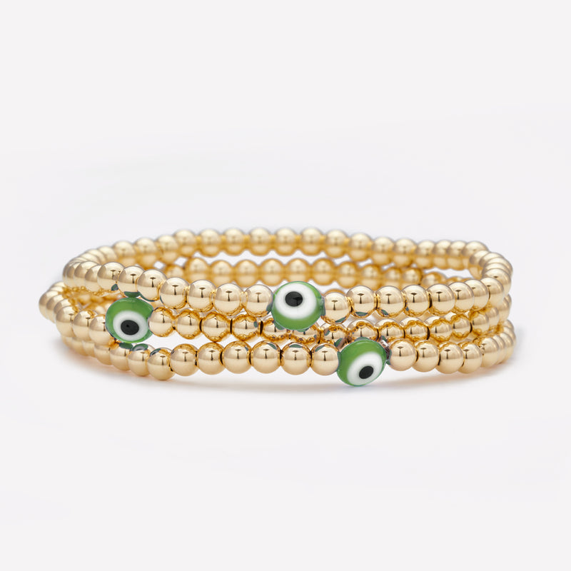 Gwen Beaded Bracelet Set in Gold | Groovy's | Beaded Bracelet | Set