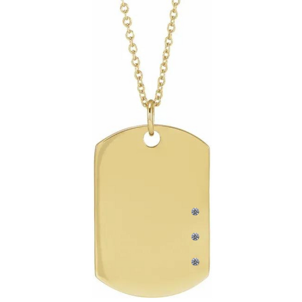 DOG TAG PENDANT NECKLACE
