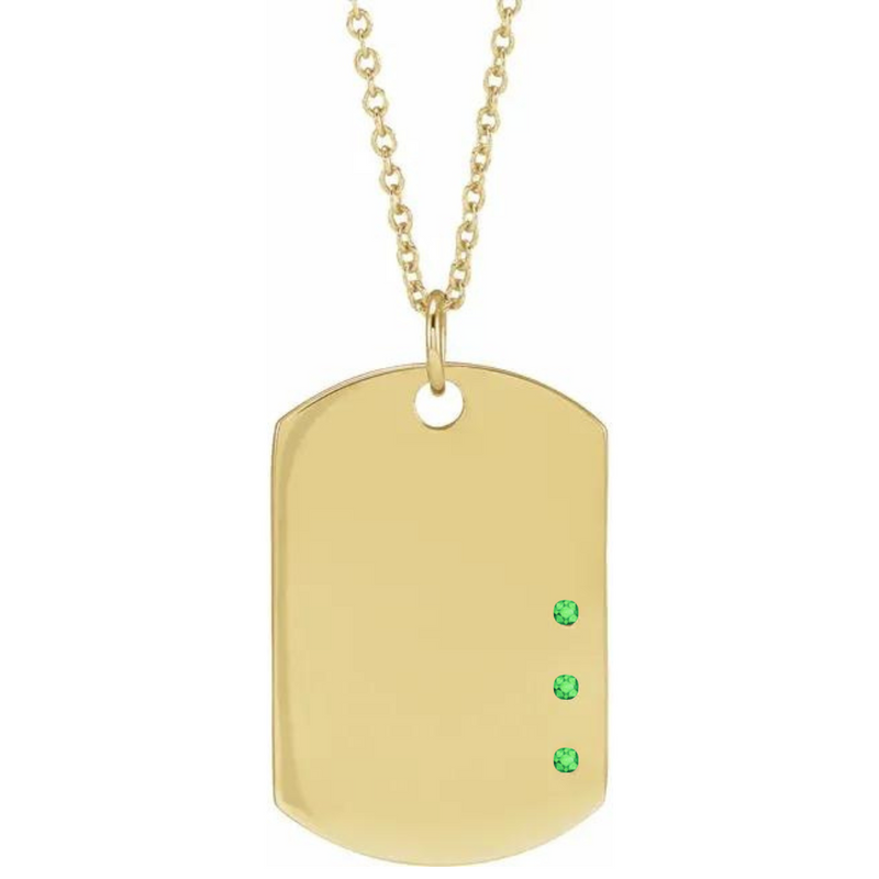 DOG TAG PENDANT NECKLACE